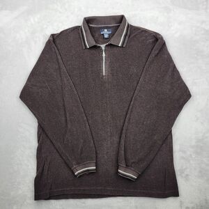 Givenchy Sweater Mens Extra Large Brown Polo Sweatshirt Terry Cloth Towel Adult*